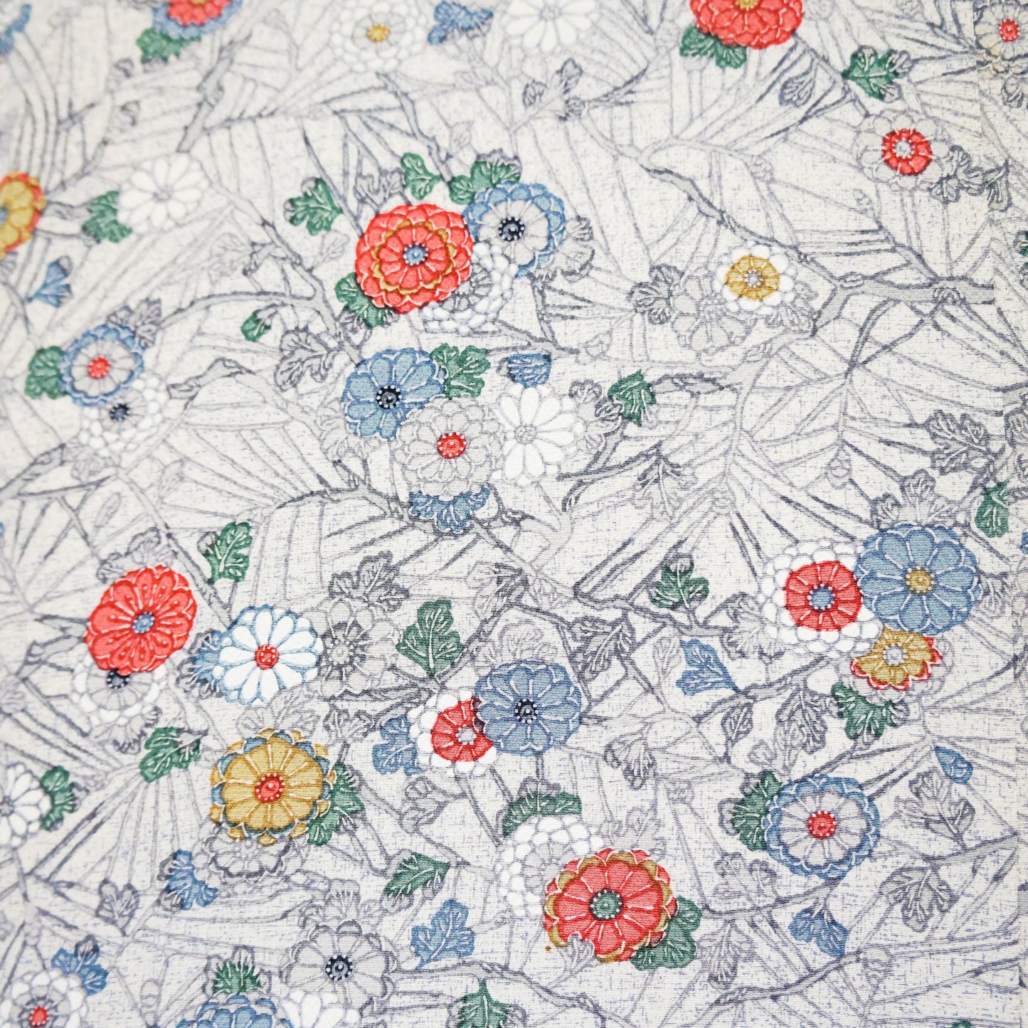 Pre-loved Kimono Scrunchie -Ruri-
