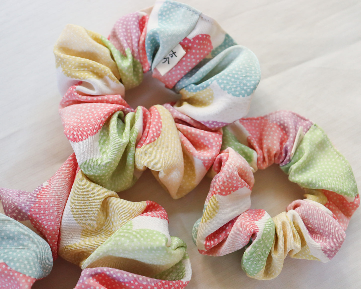 Kimono Scrunchies -Pastel clouds-