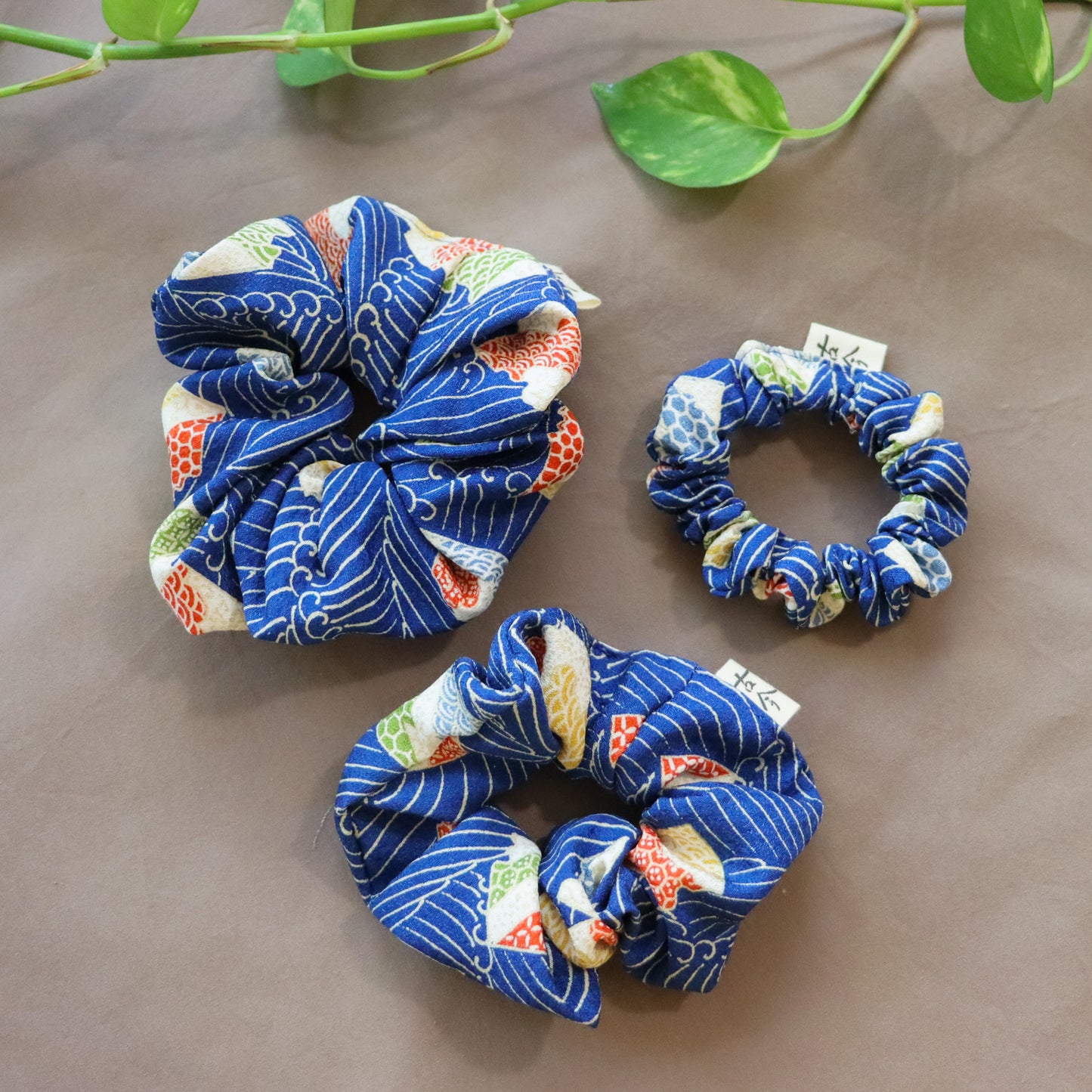 Silk scrunchies made from pre-loved kimono