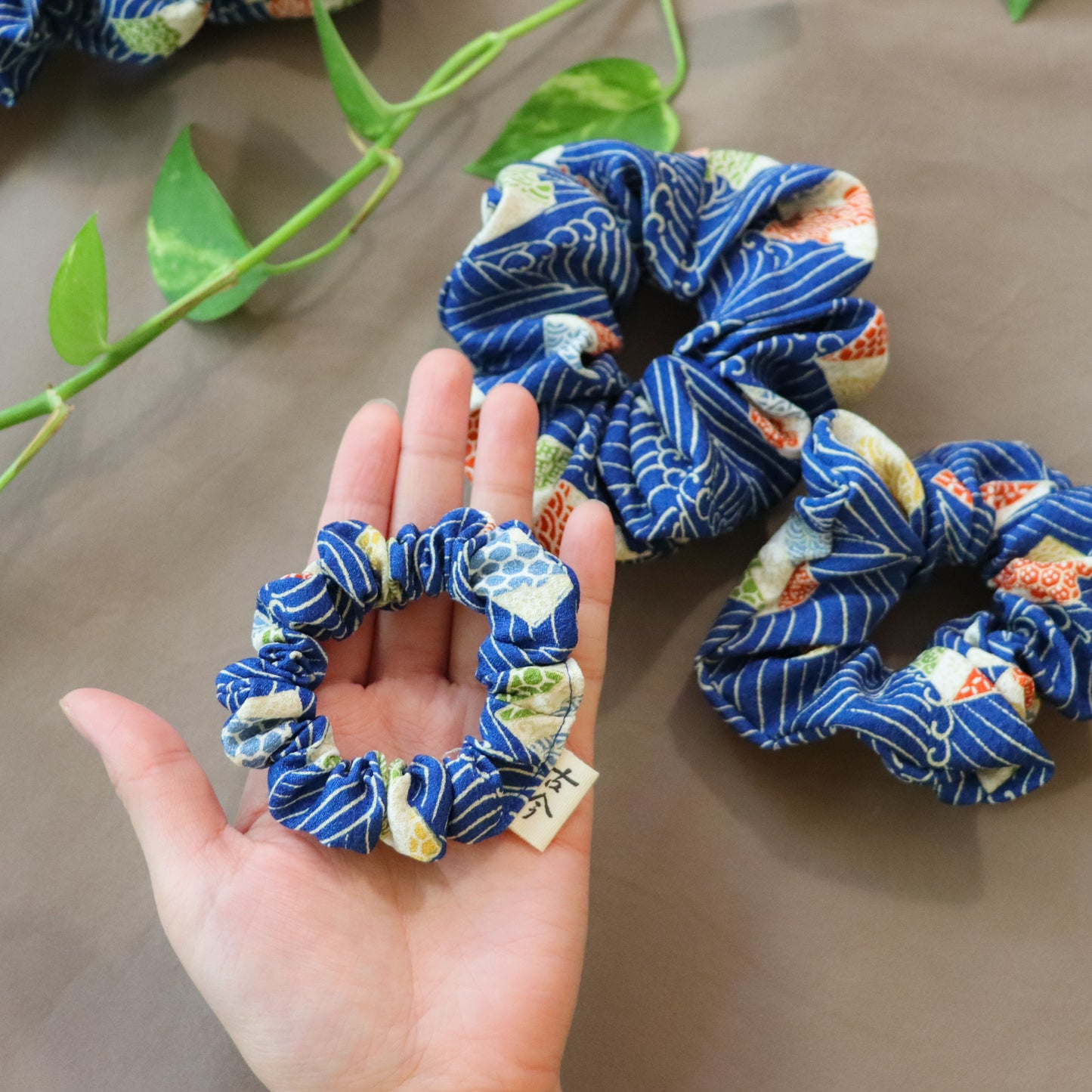 Silk scrunchies made from pre-loved kimono