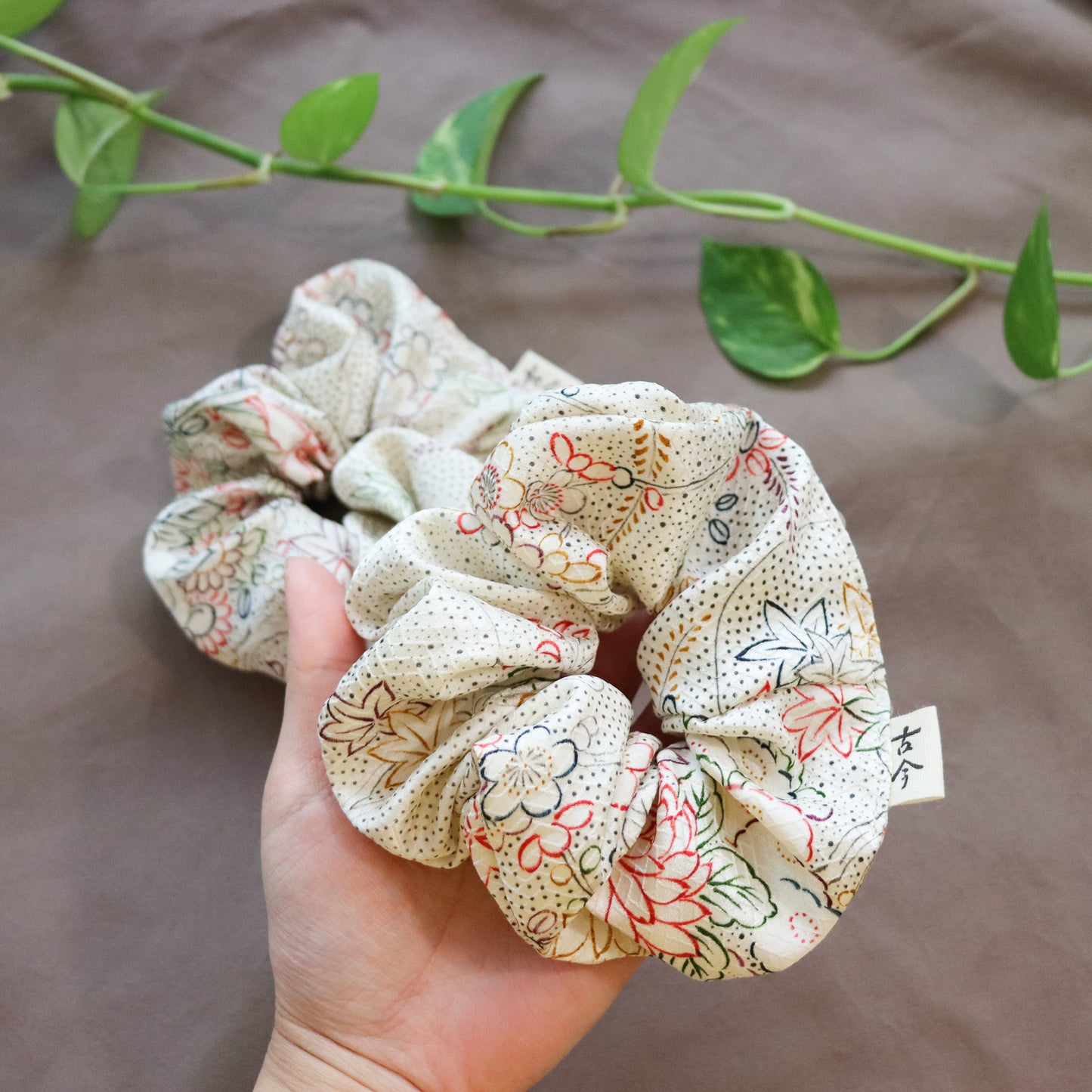 Silk scrunchies made from pre-loved kimono