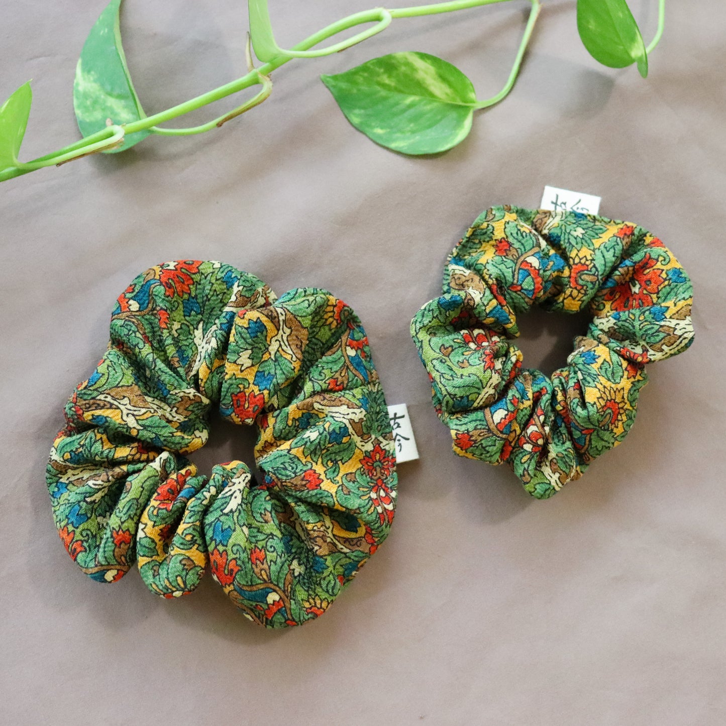 Silk scrunchies made from pre-loved kimono