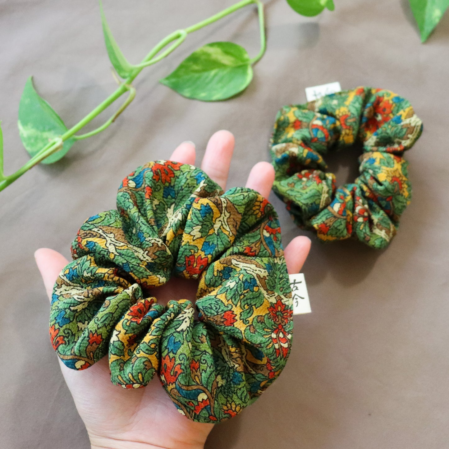 Silk scrunchies made from pre-loved kimono
