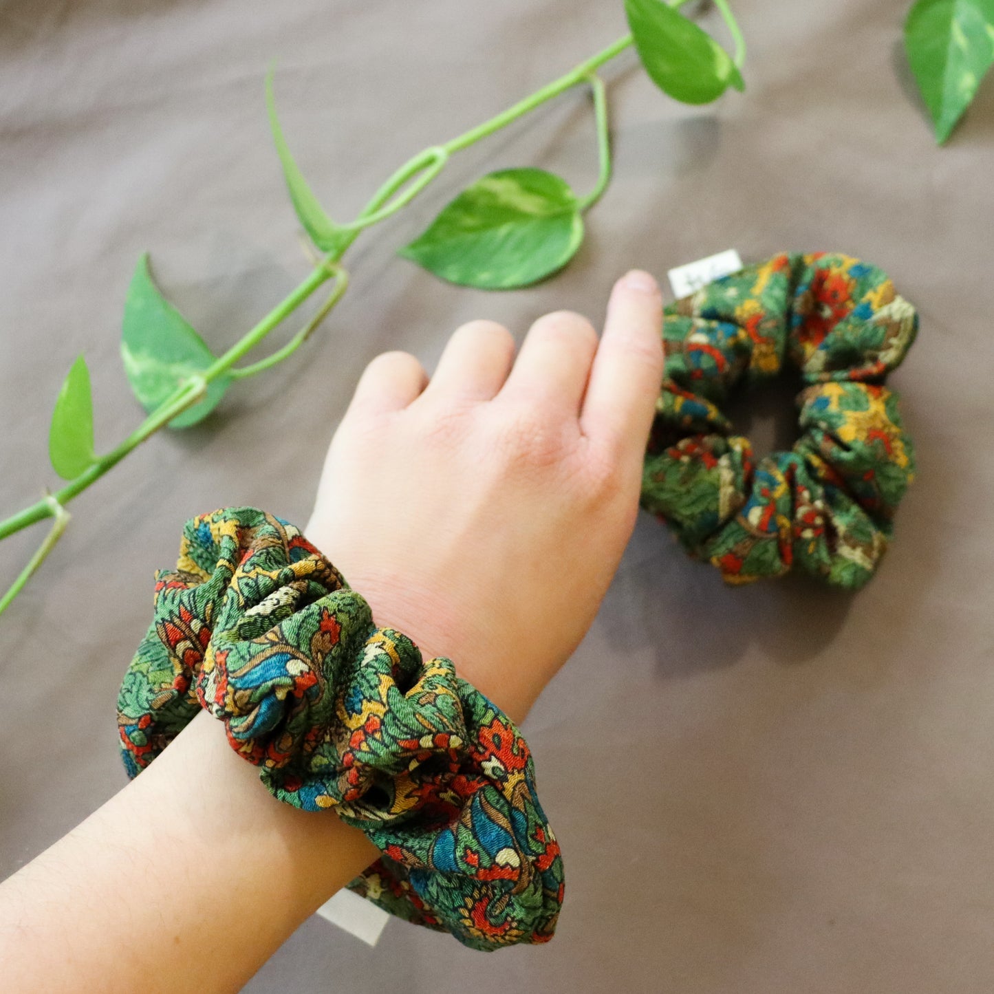 Silk scrunchies made from pre-loved kimono