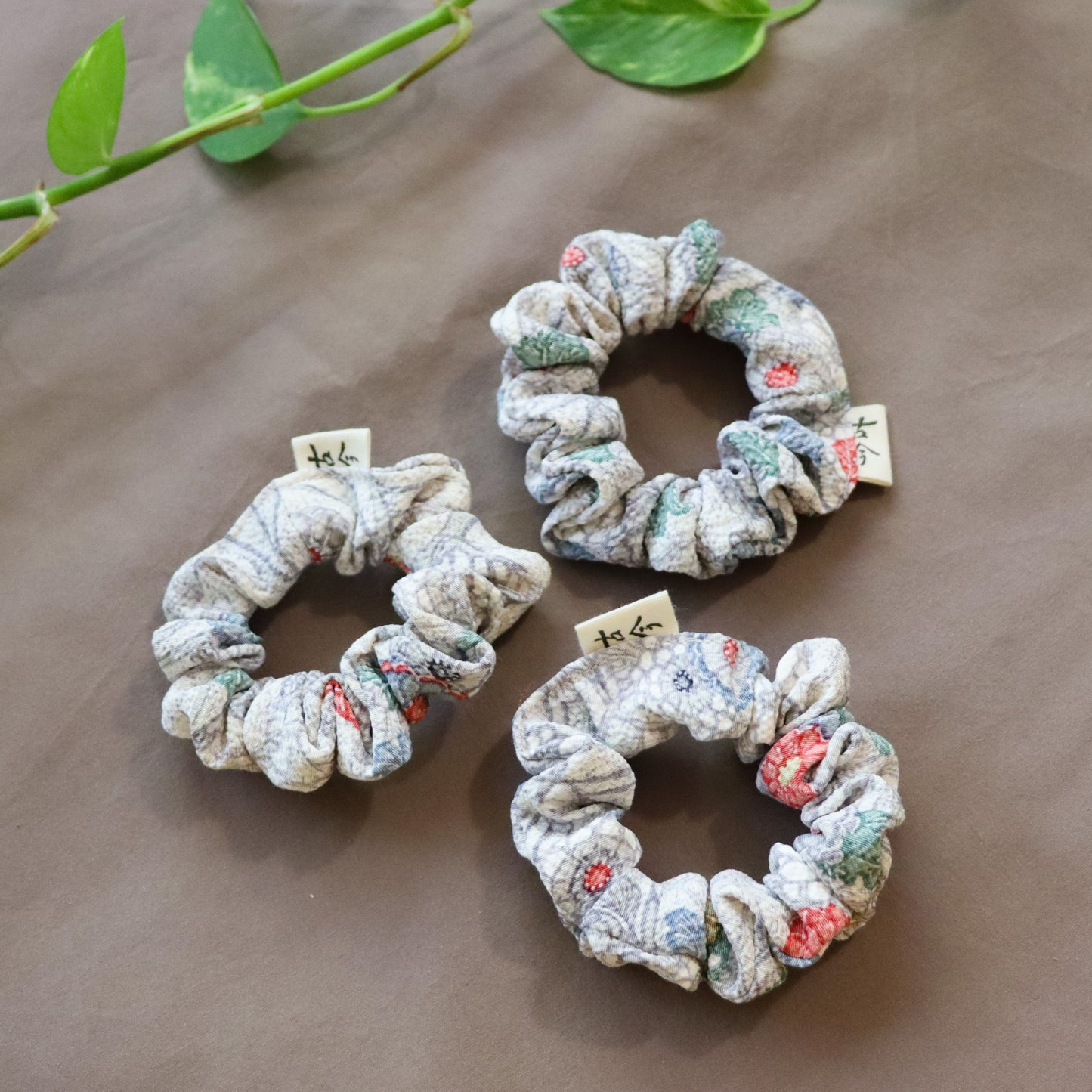 Silk scrunchies made from pre-loved kimono