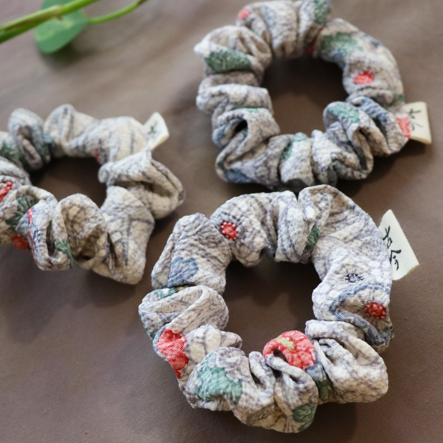 Silk scrunchies made from pre-loved kimono