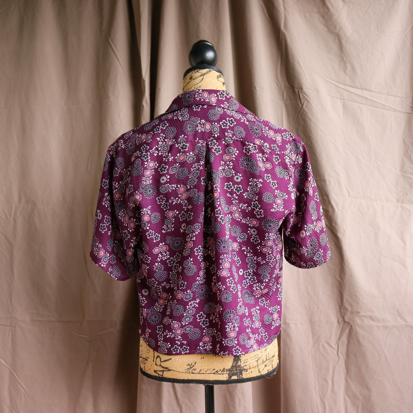 Cropped Front Tie Aoba Shirt-Anemone-