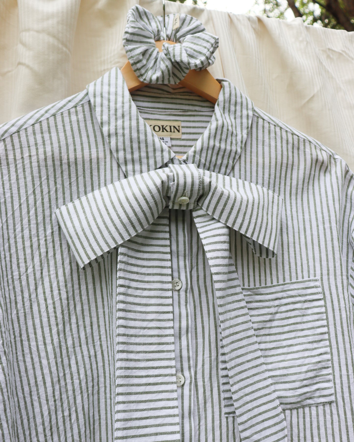 Revamp Shirt -Green/White Stripes-
