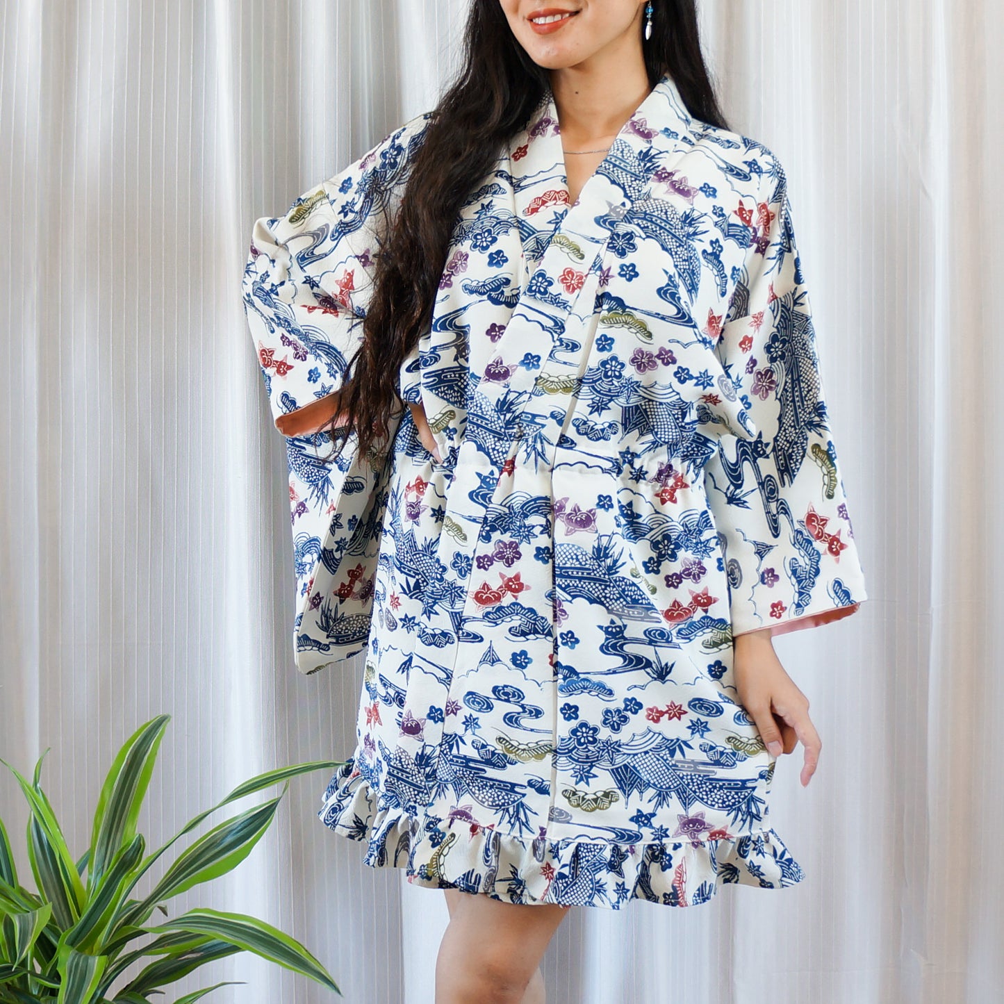 MTO Kimono Dress Mini -Omusubi-