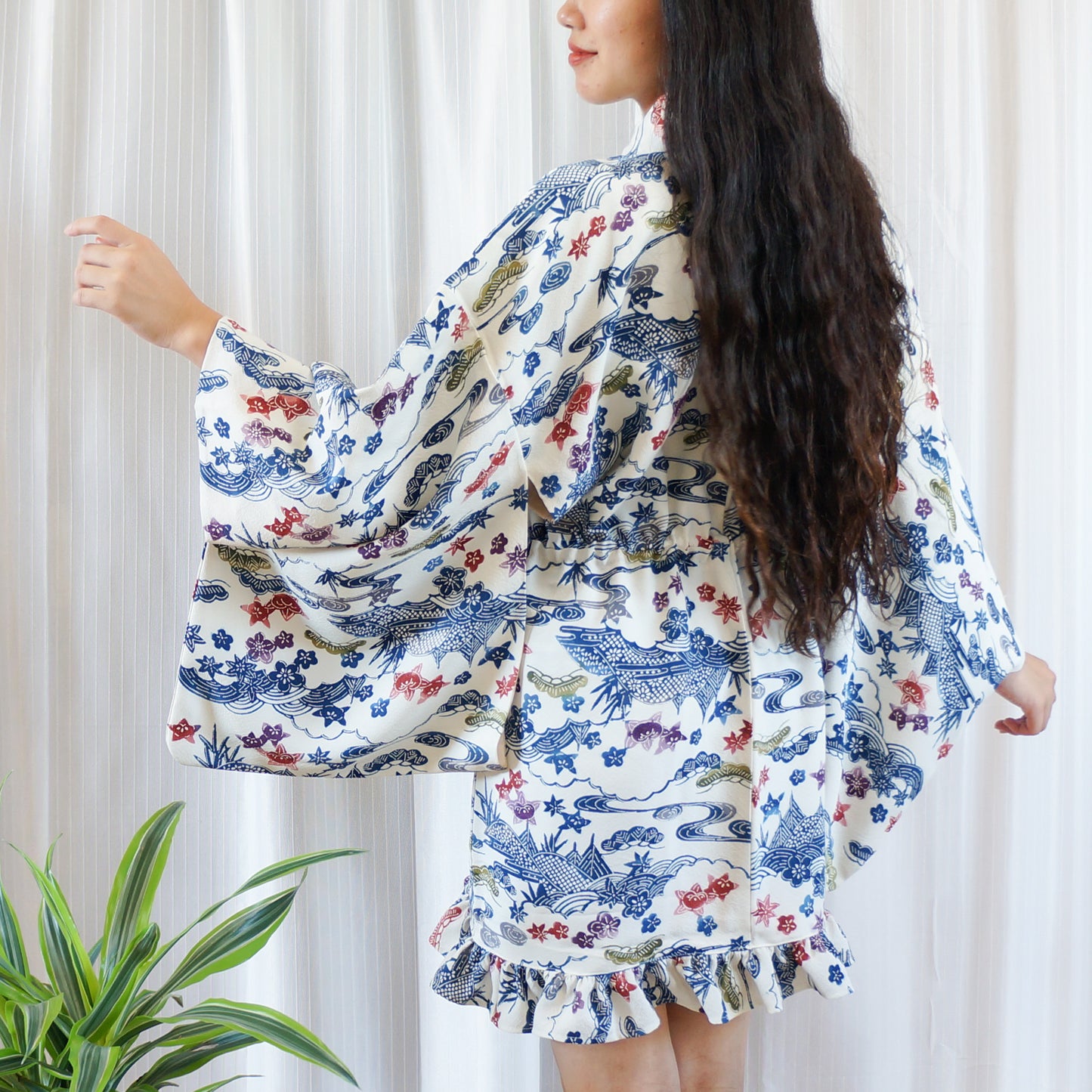 MTO Kimono Dress Mini -Omusubi-