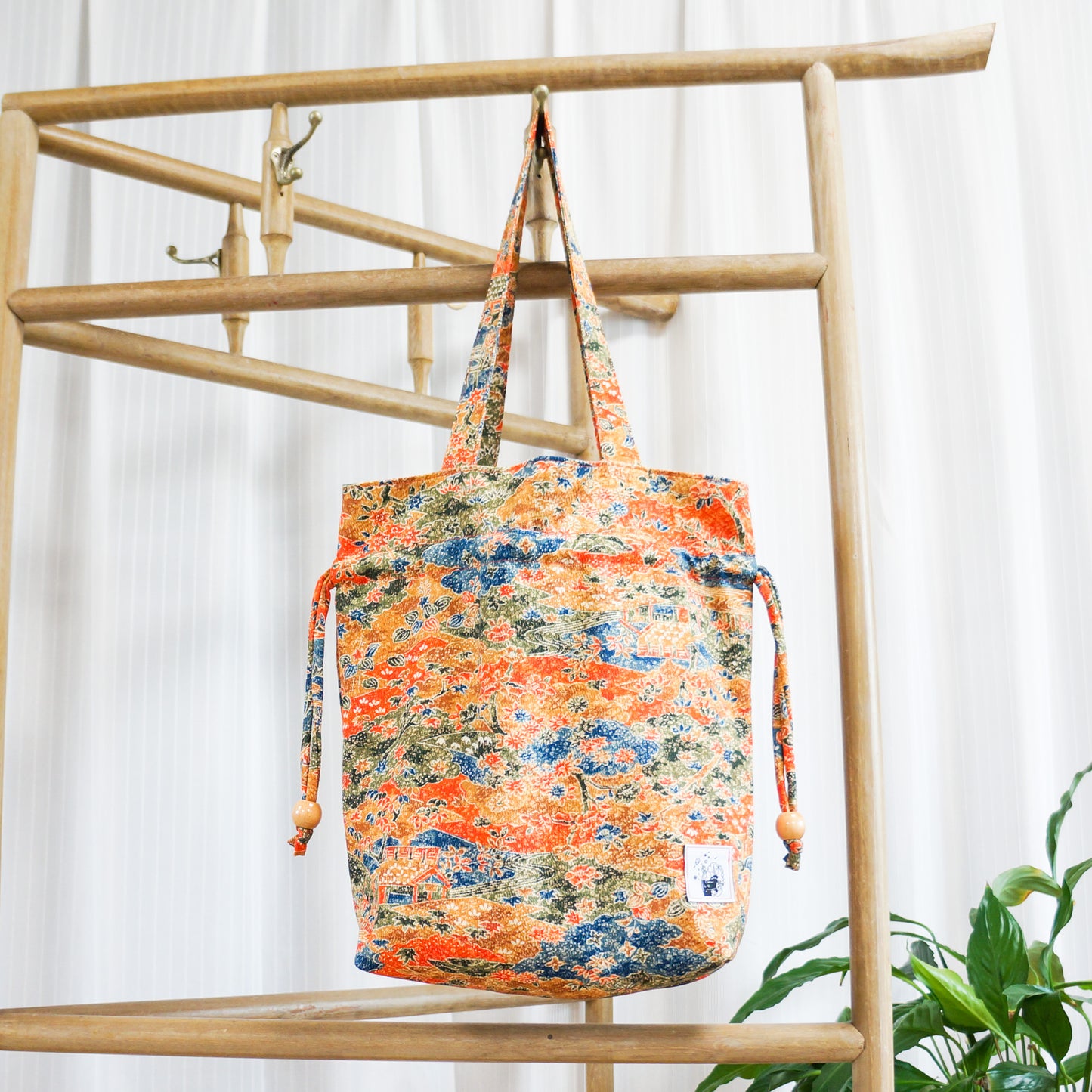 Kinchaku Tote Bag -Kaede-