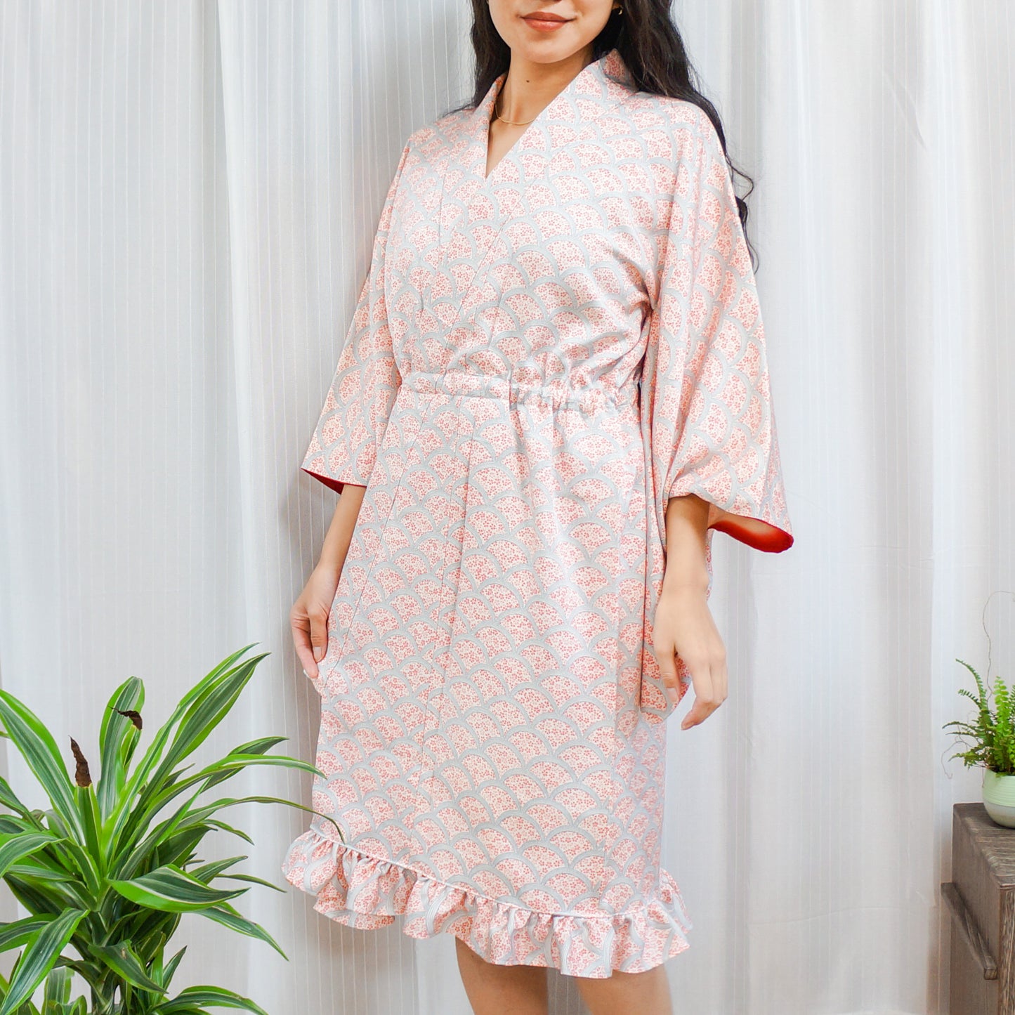 MTO Kimono Dress Mini -Sakura-
