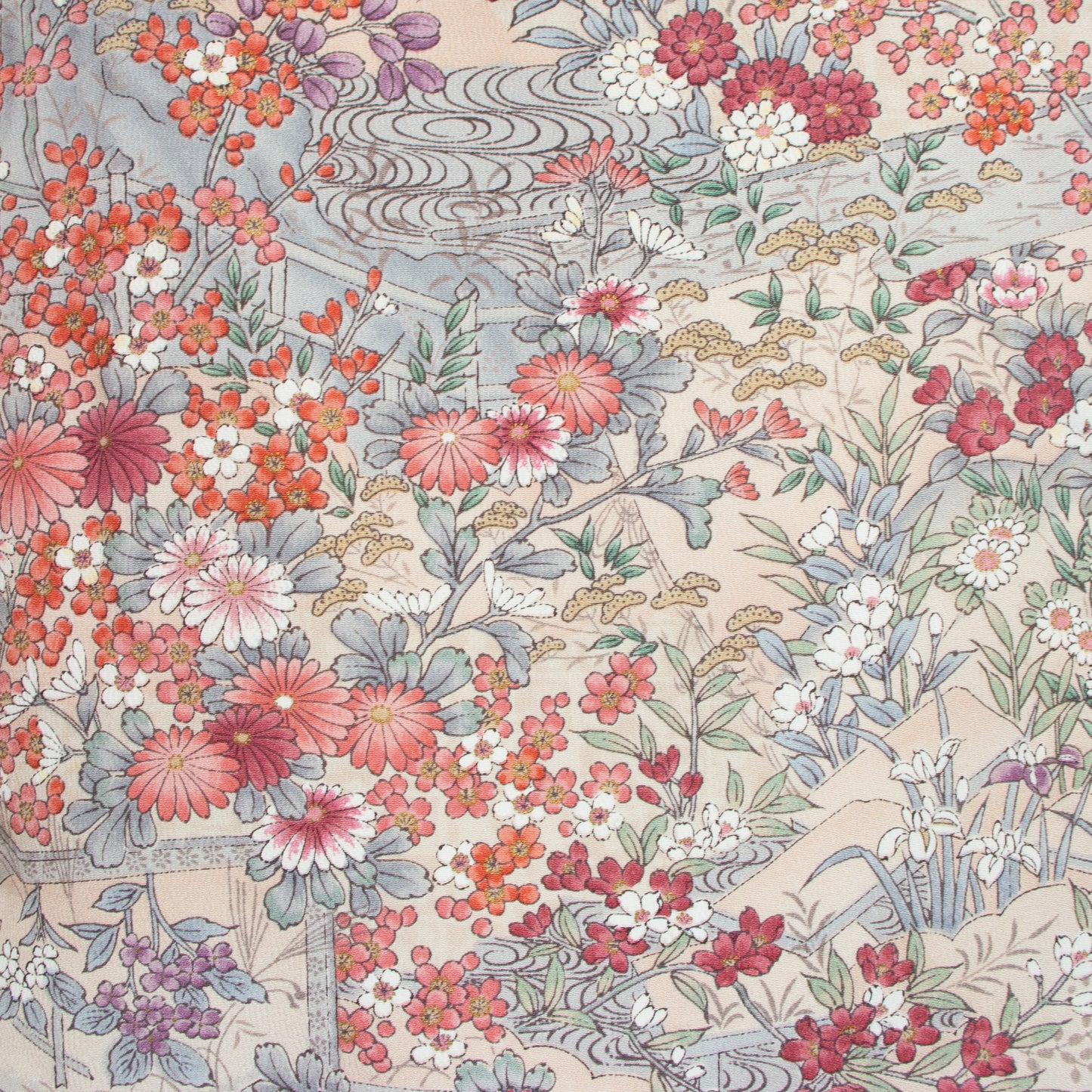 Pre-loved Kimono Scrunchie -Hanazono-