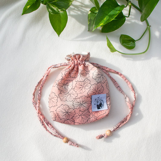 Mini Kinchaku Bag -Suiren-