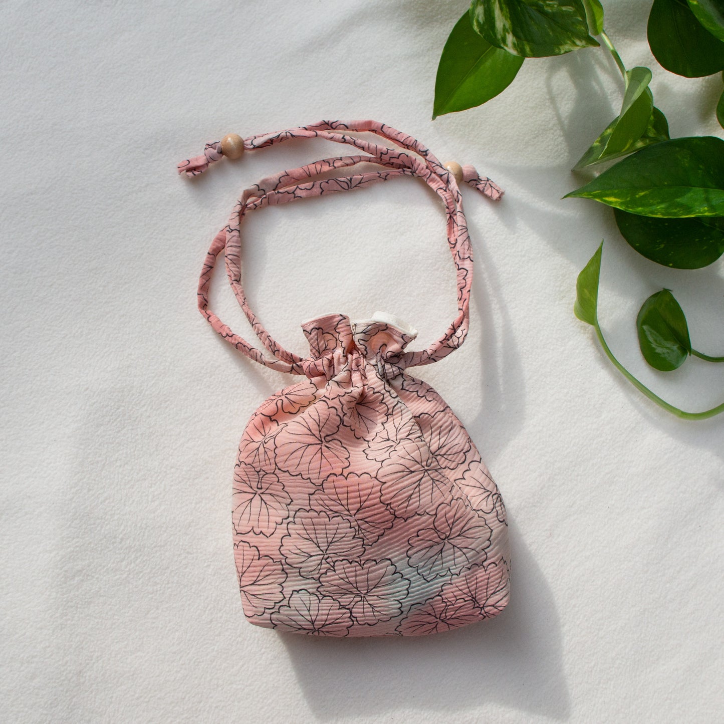 Mini Kinchaku Bag -Suiren-