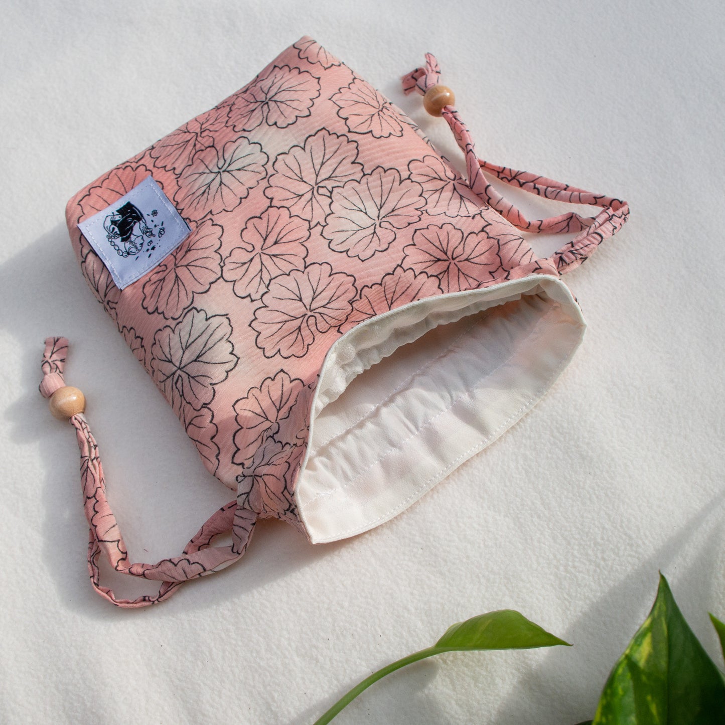 Mini Kinchaku Bag -Suiren-