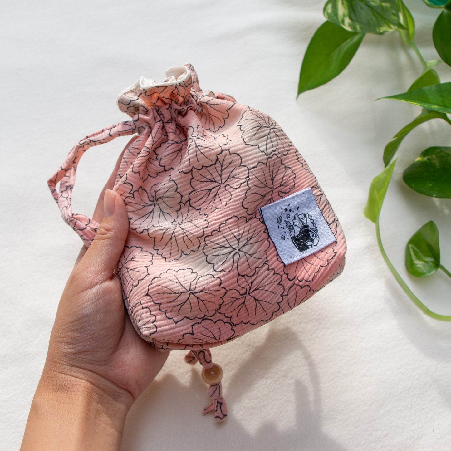 Mini Kinchaku Bag -Suiren-
