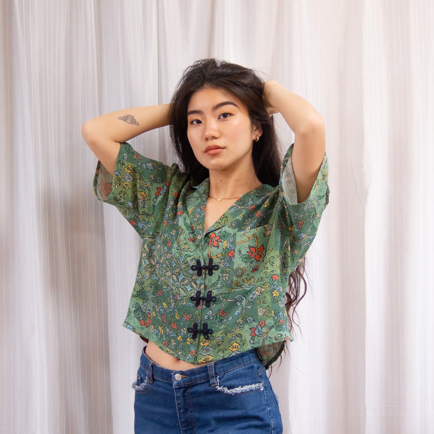 Cropped Aoba Shirt -Midori-
