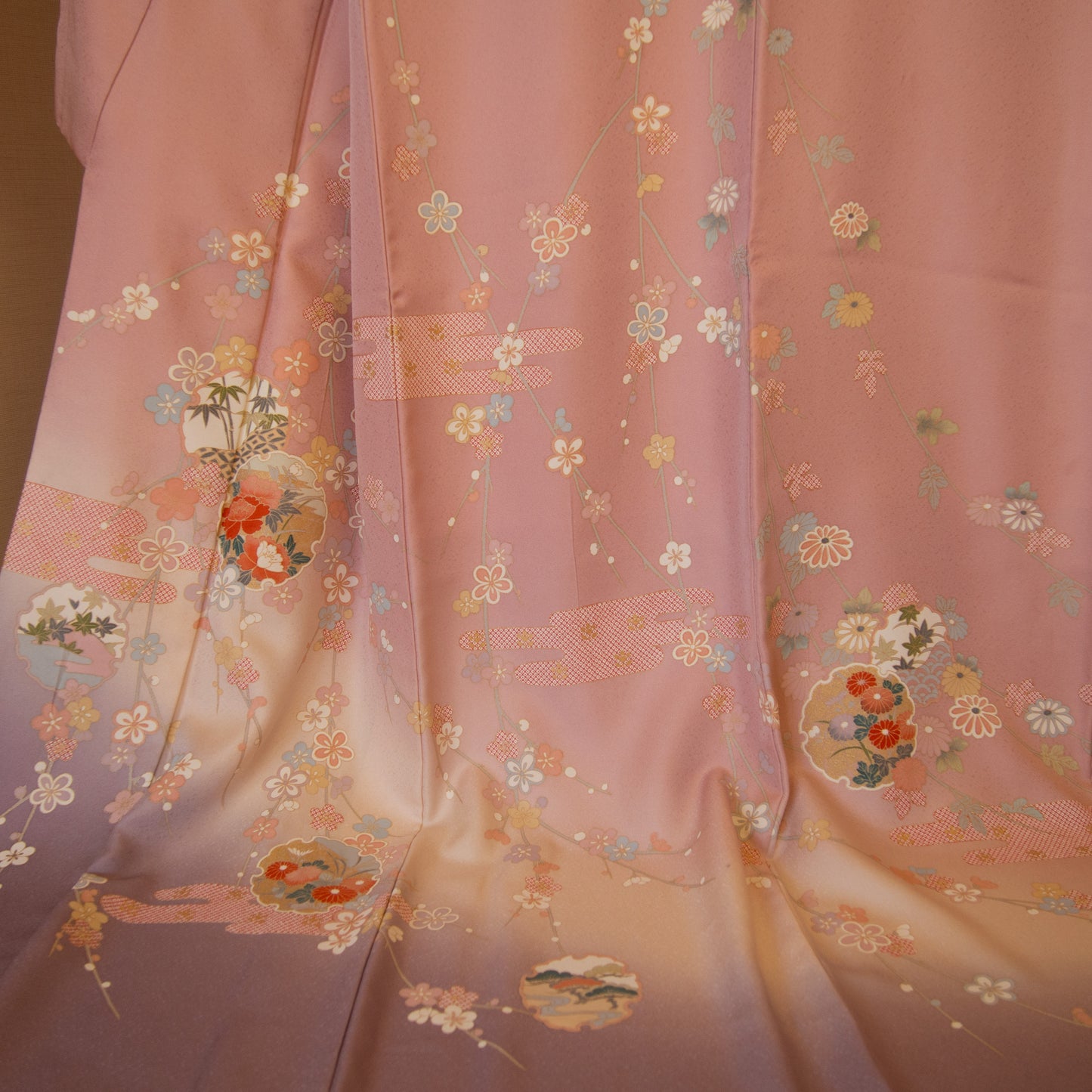 MTO Kimono Dress Mini -Peachy-