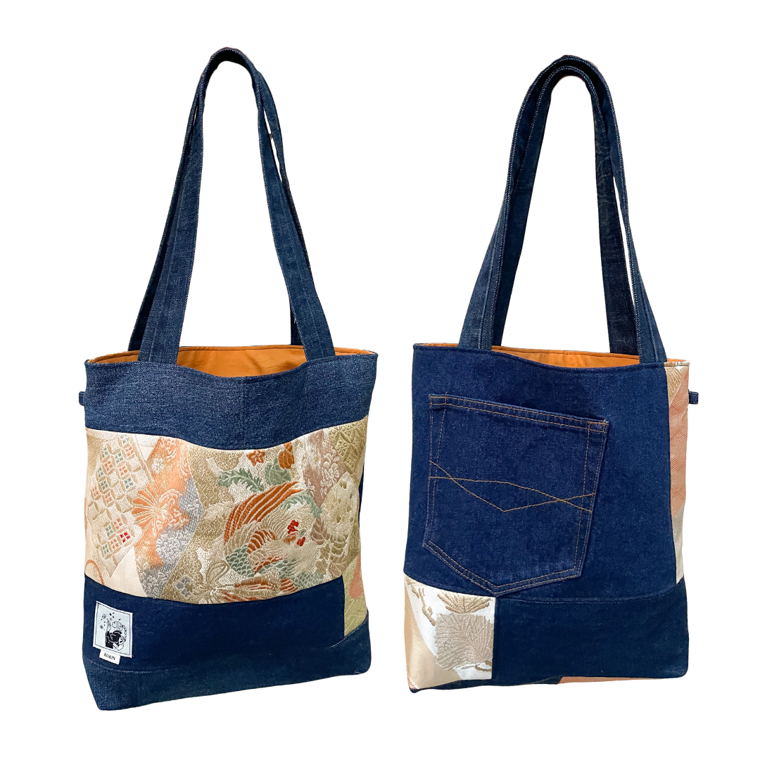 Denim x Obi Tote Bag -Kinka-