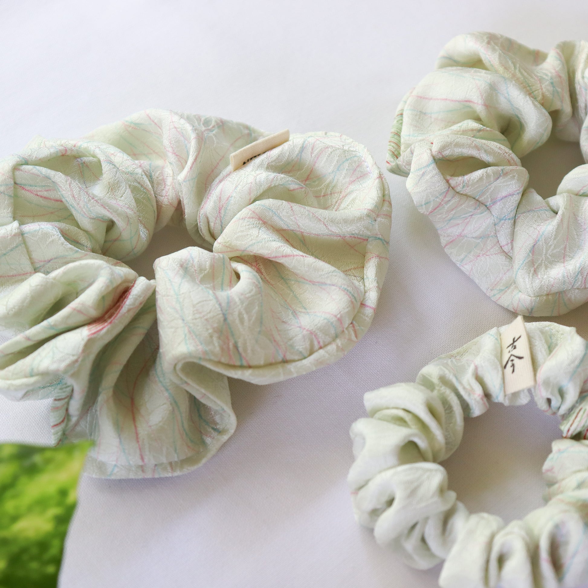 Silk scrunchies made from kimono