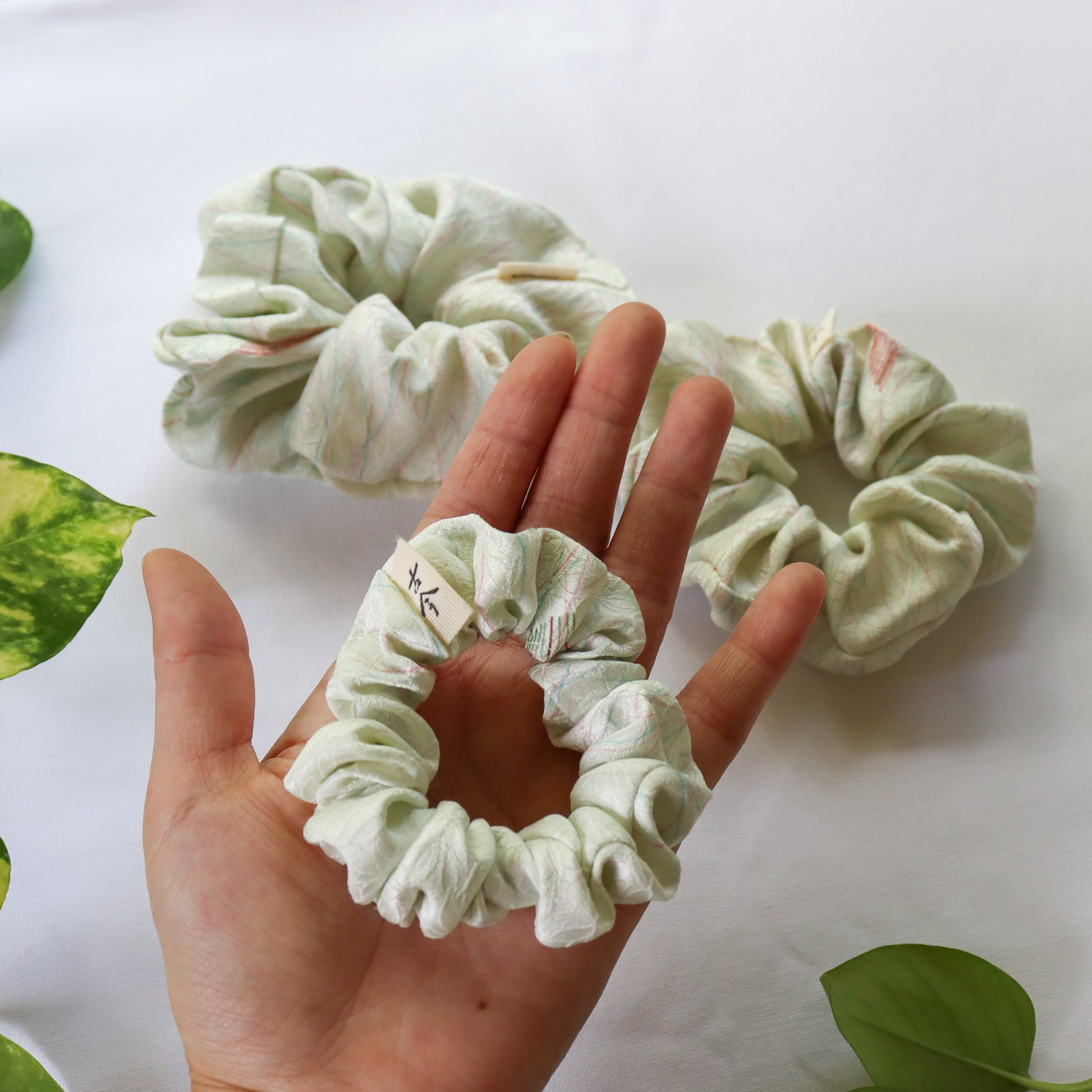 Silk scrunchies made from kimono