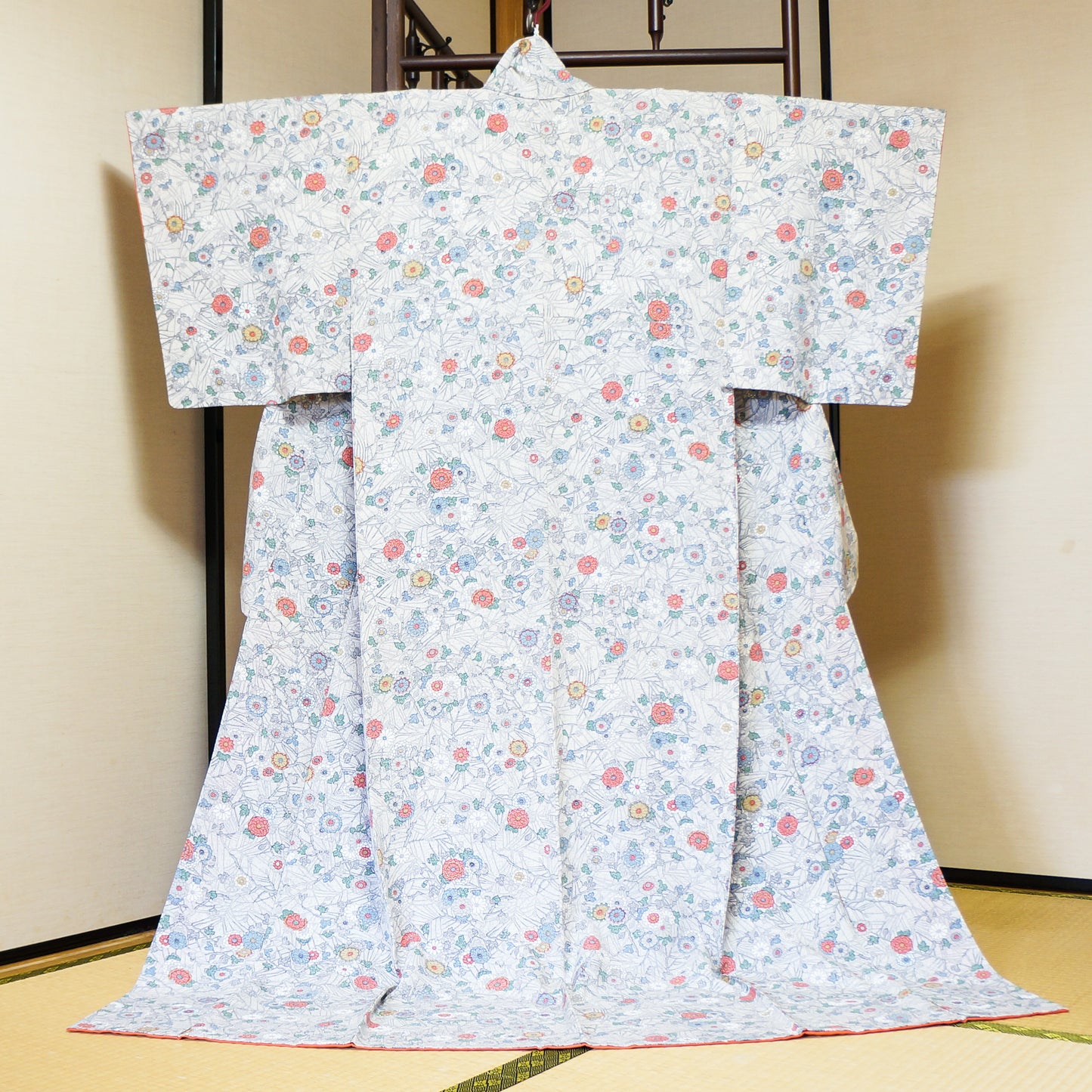 Pre-loved Kimono Scrunchie -Ruri-