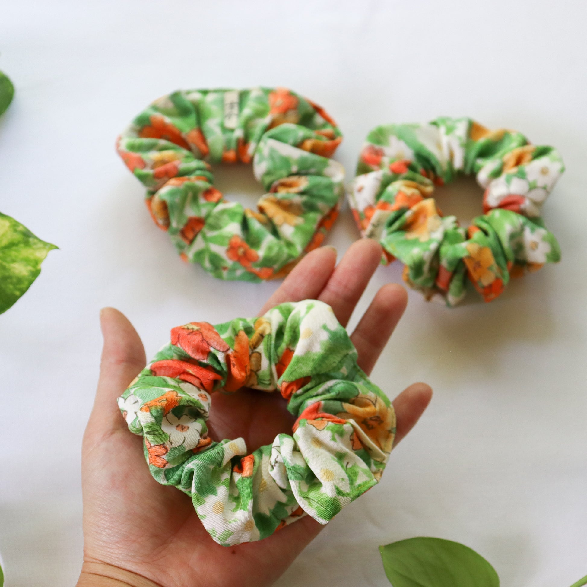 Silk scrunchies made from kimono