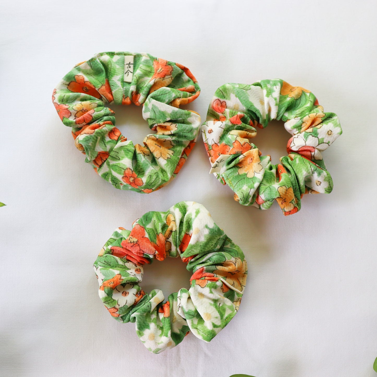 Silk scrunchies made from kimono