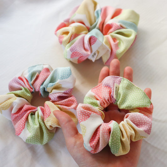 Kimono Scrunchies -Pastel clouds-