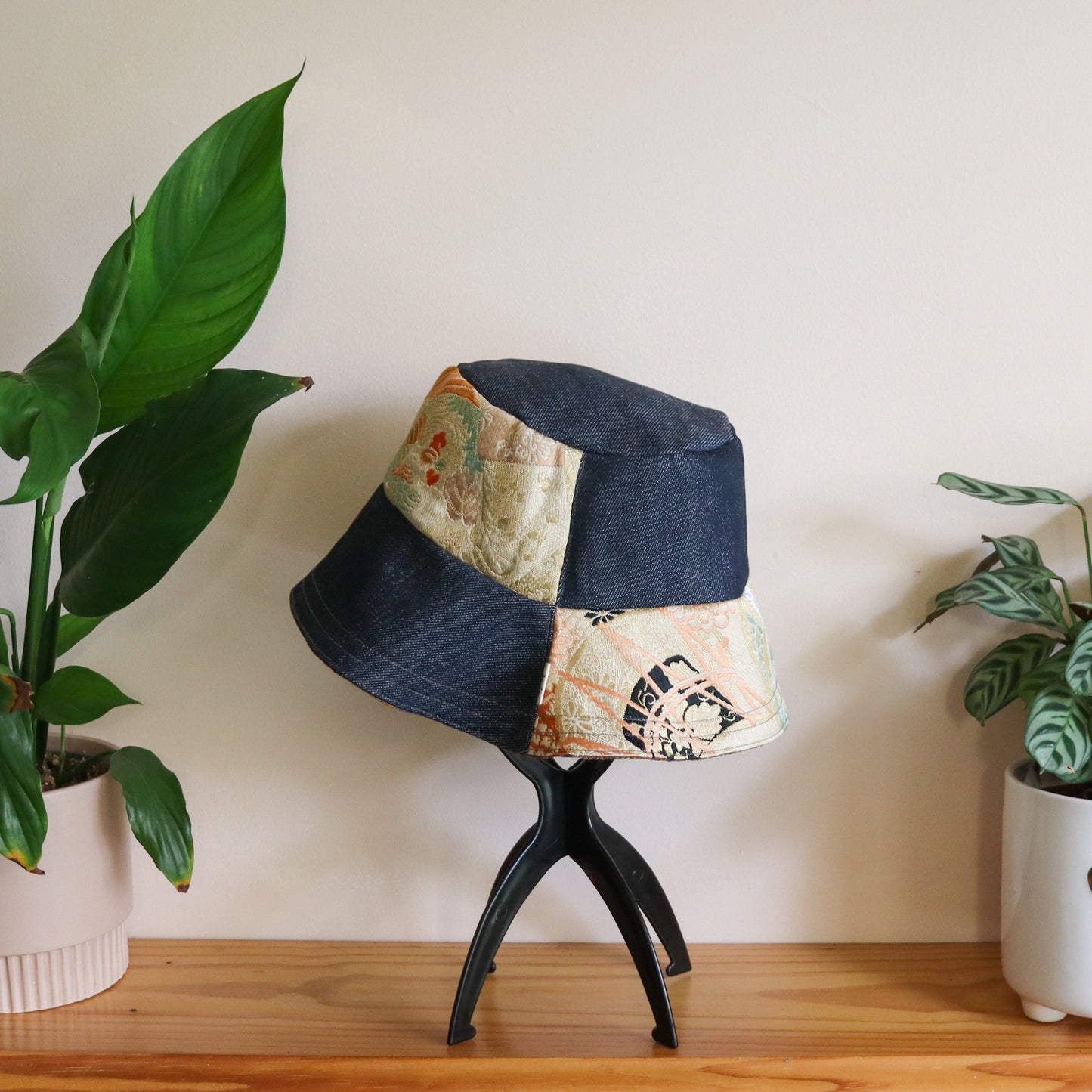 Reversible Denim/Kimono Hat -Kinka/Choja-