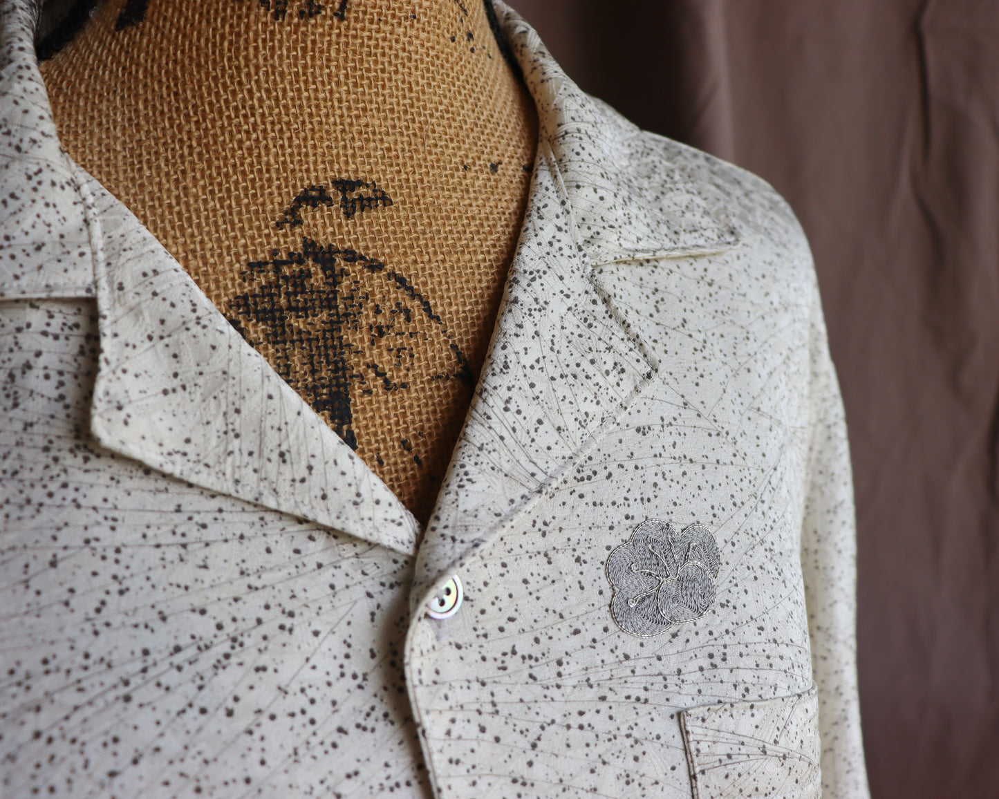 Silk shirt made from kimono