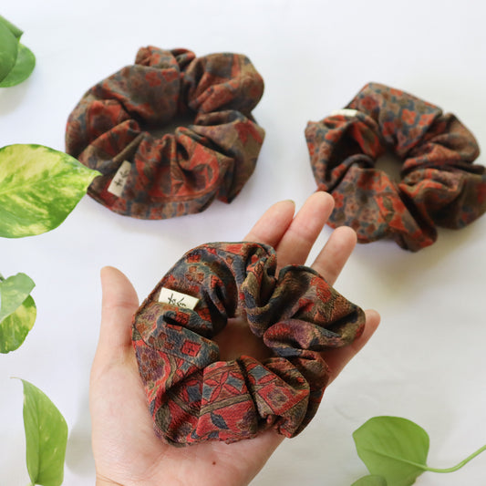 Silk scrunchies made from kimono