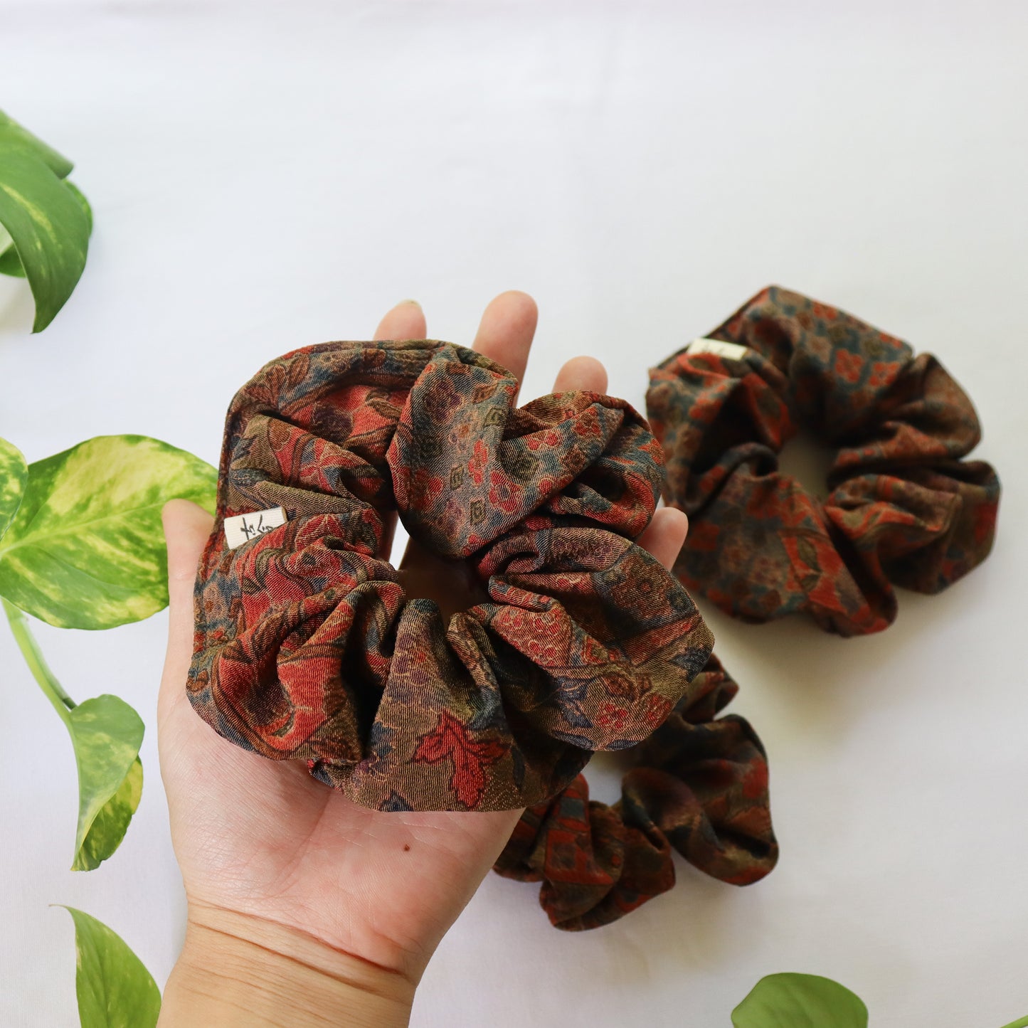 Silk scrunchies made from kimono