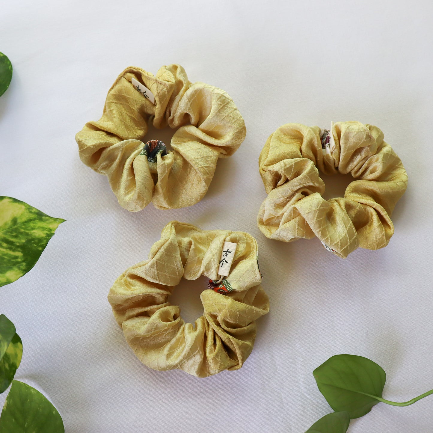 Silk scrunchies made from kimono