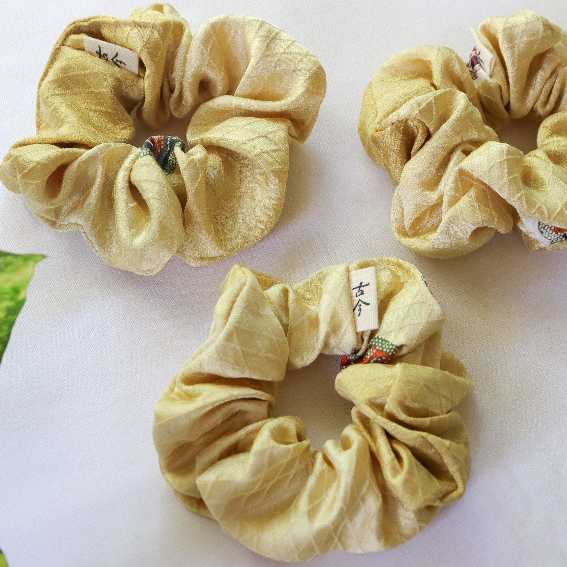 Silk scrunchies made from kimono