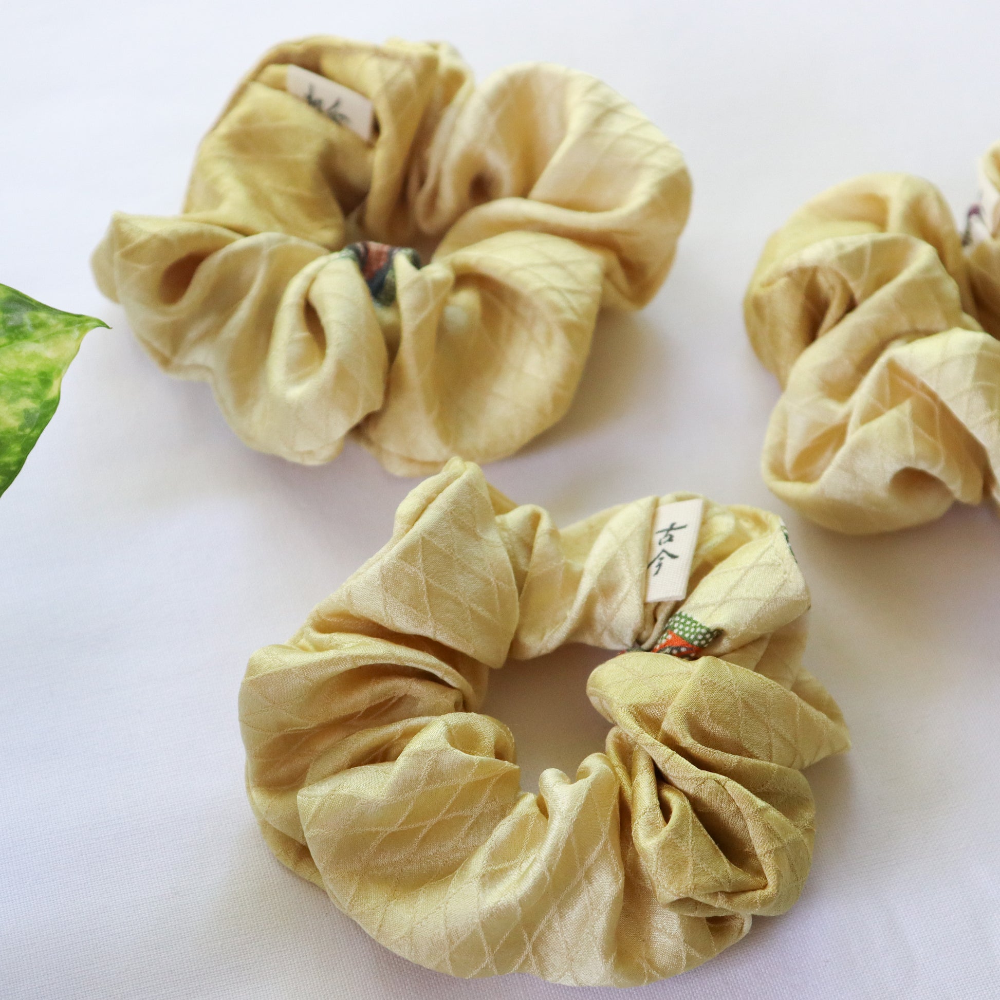 Silk scrunchies made from kimono