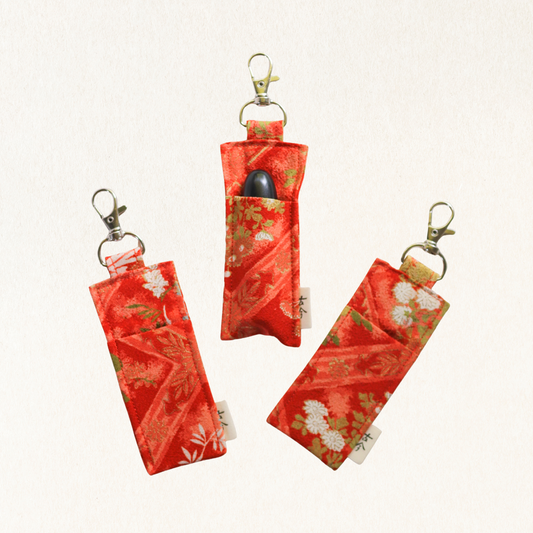 Lipstick Holder Keychain -Kaki-