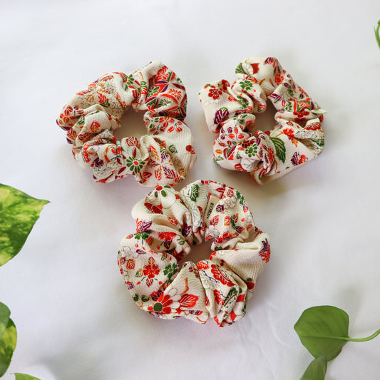 Silk scrunchies made from kimono