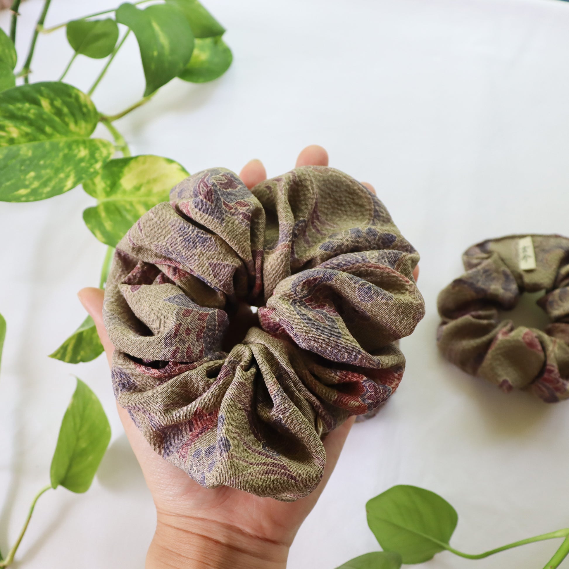 Silk scrunchies made from kimono