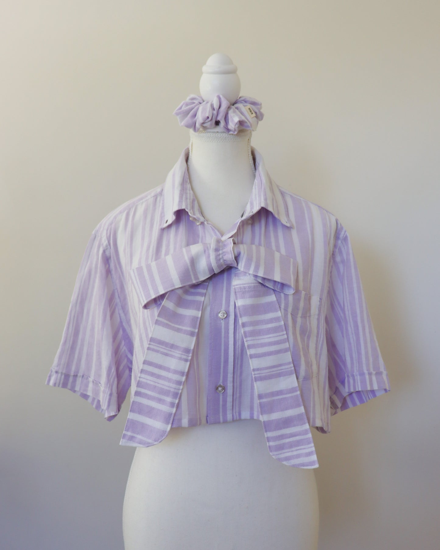 Revamp Shirt -White/Purple Stripes-