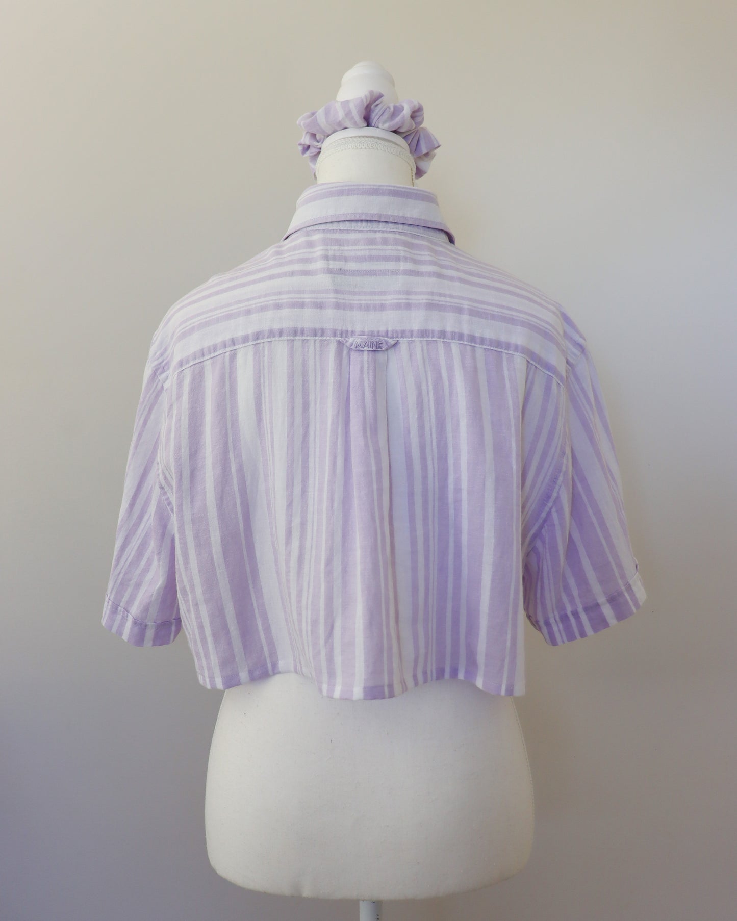 Revamp Shirt -White/Purple Stripes-