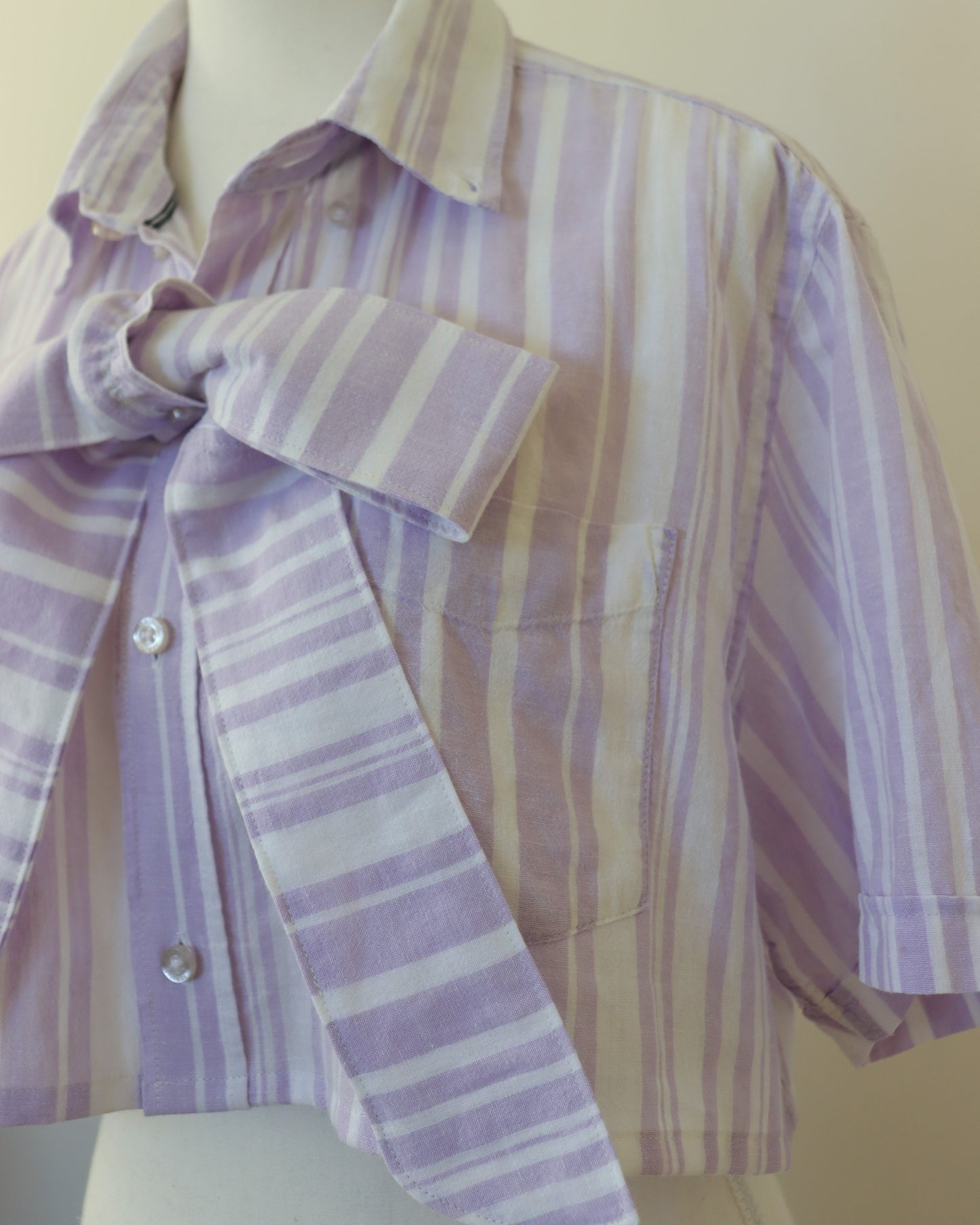 Revamp Shirt -White/Purple Stripes-