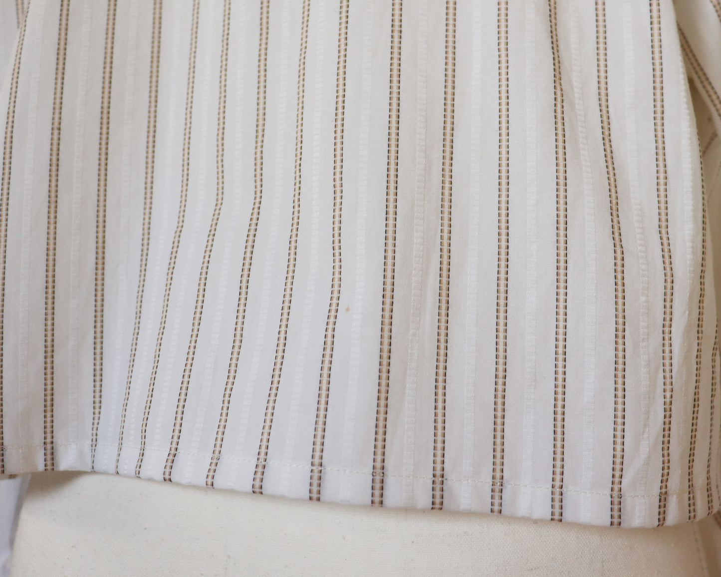 Revamp Shirt -White/Brown Stripes-