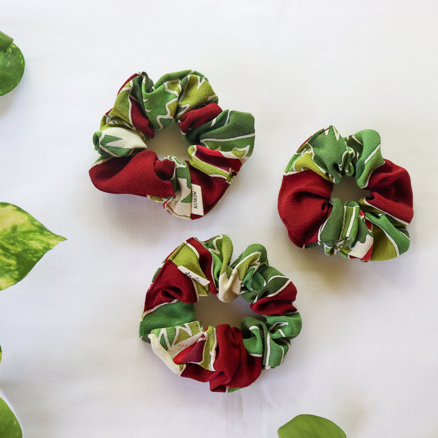 Silk scrunchies made from kimono