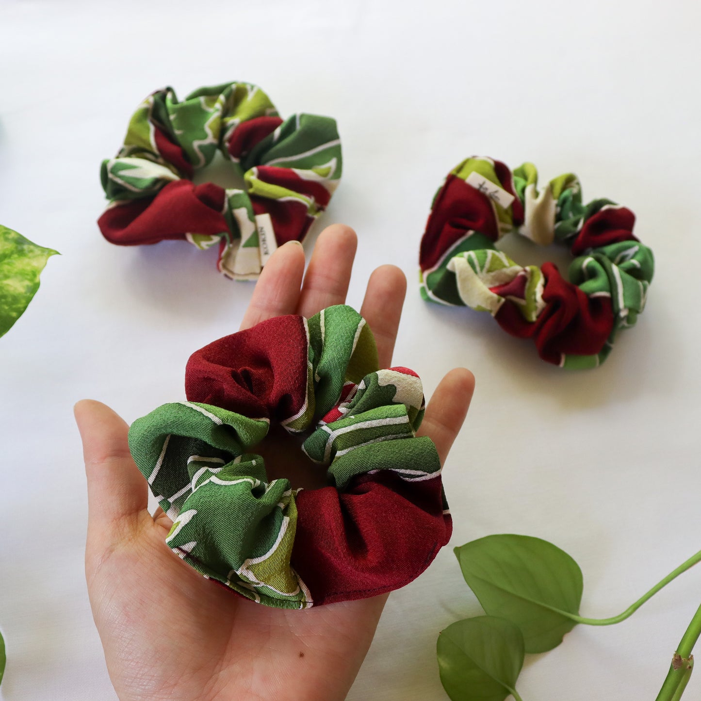 Silk scrunchies made from kimono