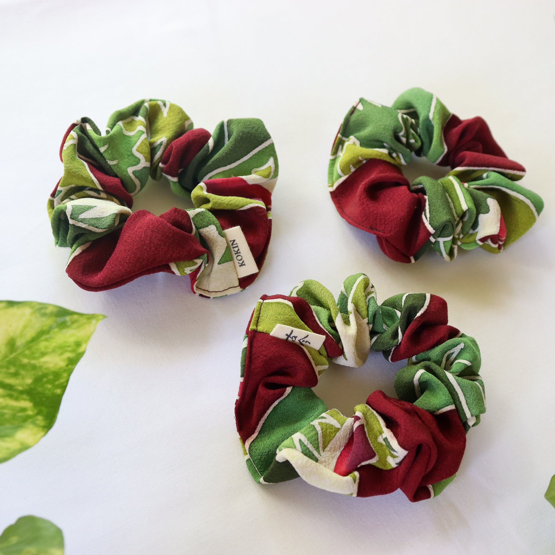 Silk scrunchies made from kimono