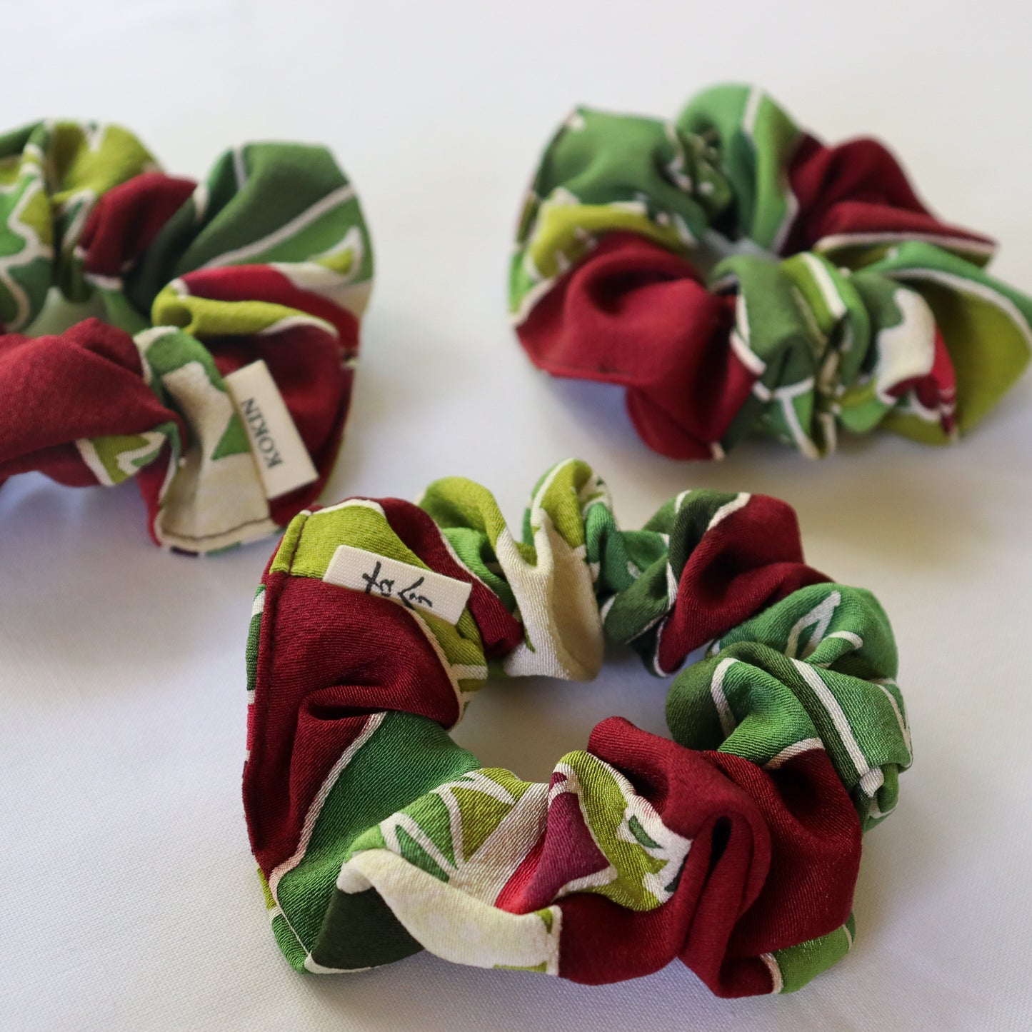 Silk scrunchies made from kimono