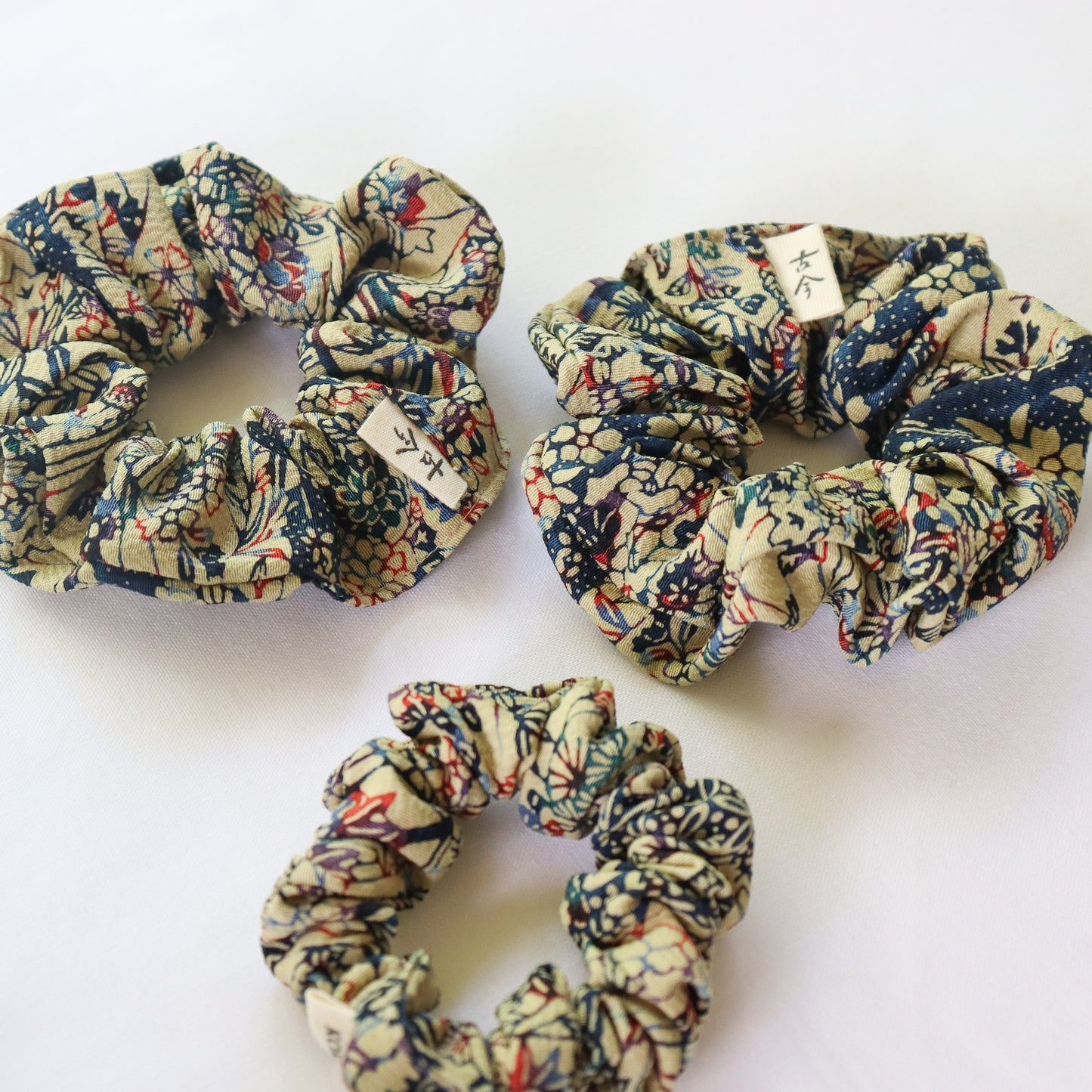 Silk scrunchies made from kimono