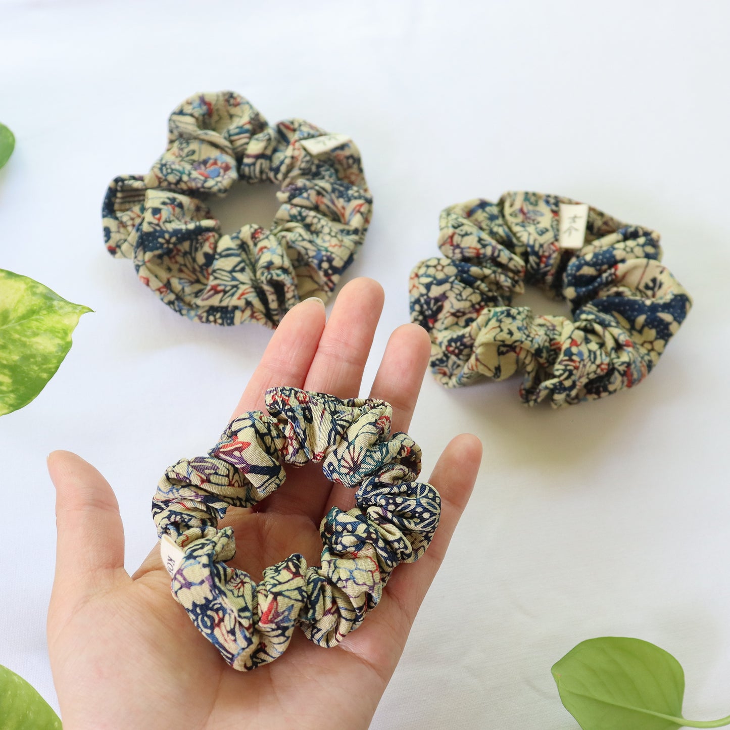 Silk scrunchies made from kimono